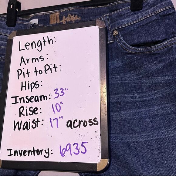 Kut From the Kloth Jeans Women's Size 8 Jackie Boot Cut Dark Wash Mid Rise - Picture 7 of 11